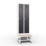 Slim Locker 2 Door Bench