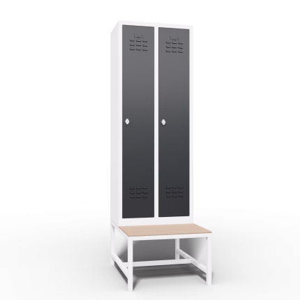 Slim Locker 2 Door Bench