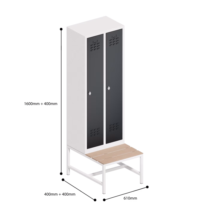 Slim Locker 2 Door Bench Dimensions Slim Locker 2 Door Bench Dimensions