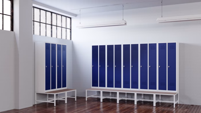 Slim Locker 2 Door Bench In Room Slim Locker 2 Door Bench In Room