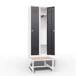 Slim Locker 2 Door Bench Interior