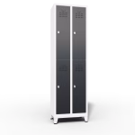 Slim storage Locker 2 Tier 4 Door exterior view doors closed