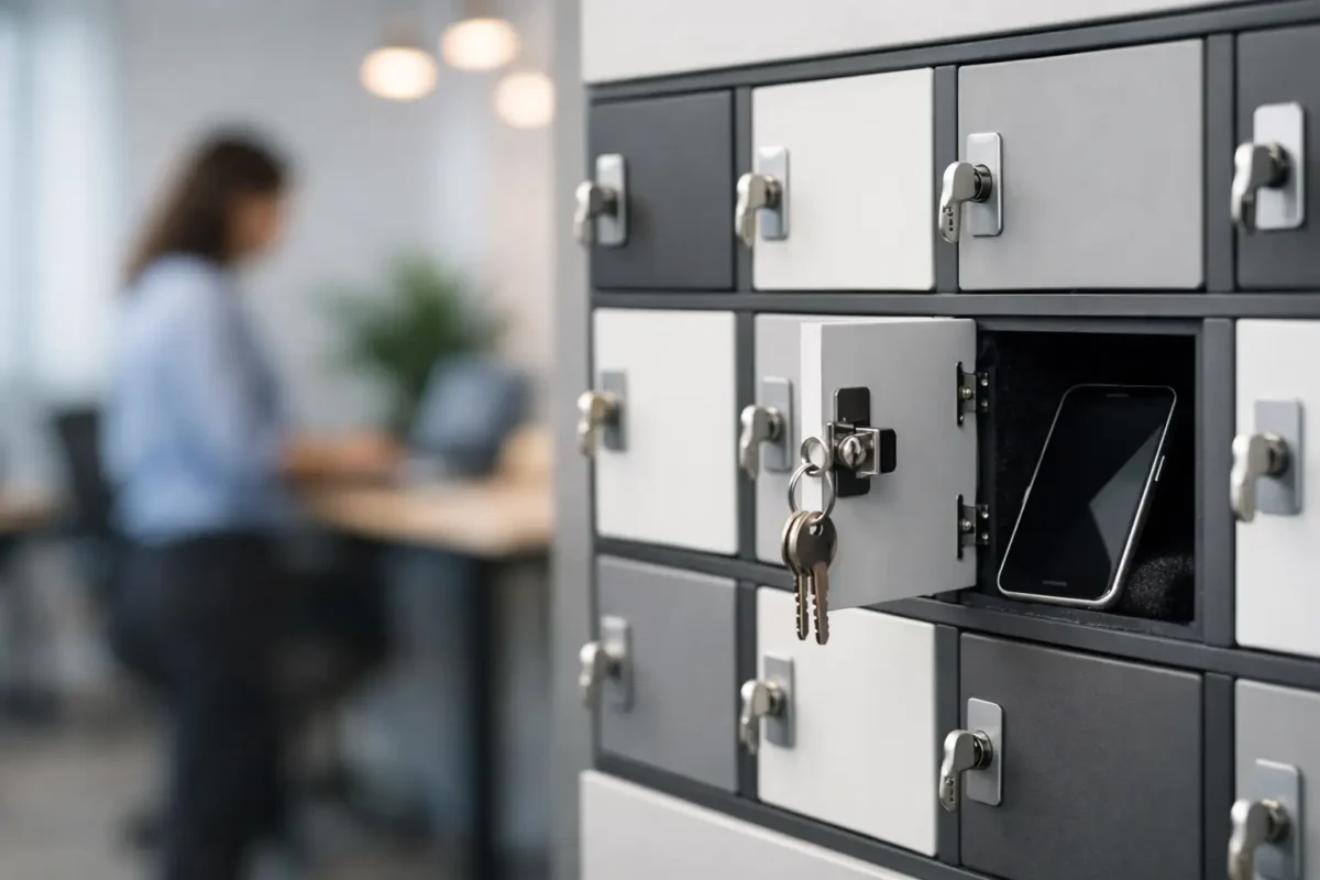 Small Lockers for Mobile Phones at Work