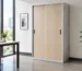 Tall Storage Cabinet With Sliding Doors for Workplaces